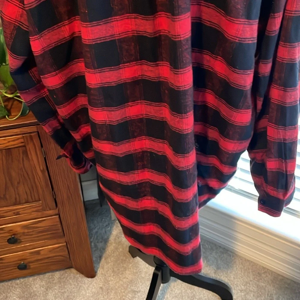Red and black flannel dress - Picture 5 of 8